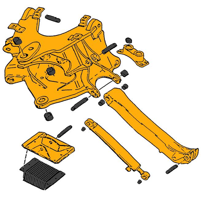 コンプレックス　デッキパーツ Case 580D & 580E Frame & Stabilizer Parts | HW Part Store