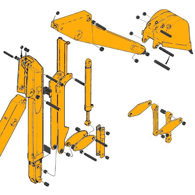Case 580E Backhoe Dipper Bucket Parts | HW Part Store