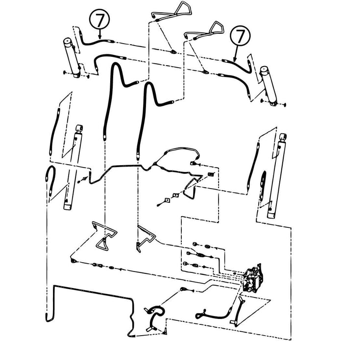 Bobcat T190 Hose - to Loader Bucket Tilt Cylinder - Bore End -
