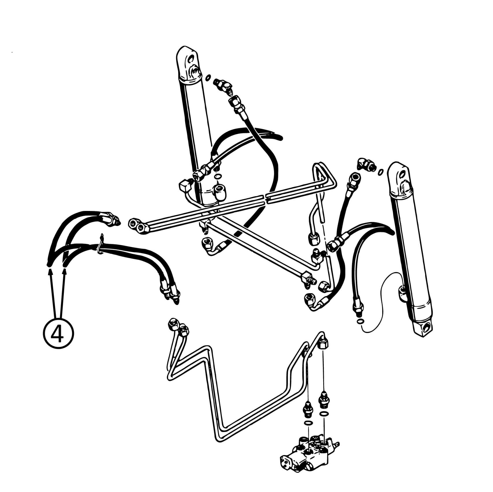 Case 1835 Pivot Loader Tilt Cyl Hydraulic Hose | HW Part Store