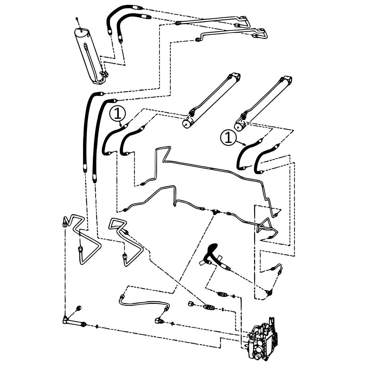 Bobcat S130 Loader Lift Cylinder Rod End Hose | HW Part Store