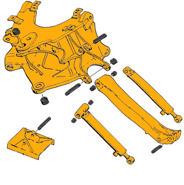 Case 580K Mounting Frame & Stabilizer Parts | HW Part Store