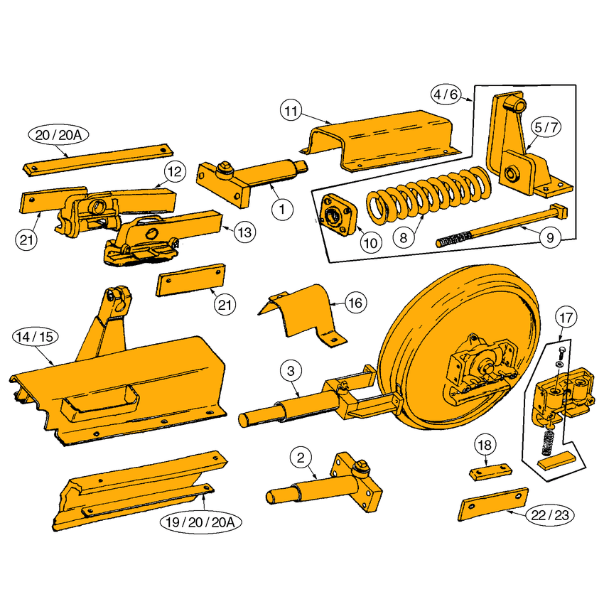 Case 450B, 450C, 455B, 455C Track Adjuster Parts | HW Part Store
