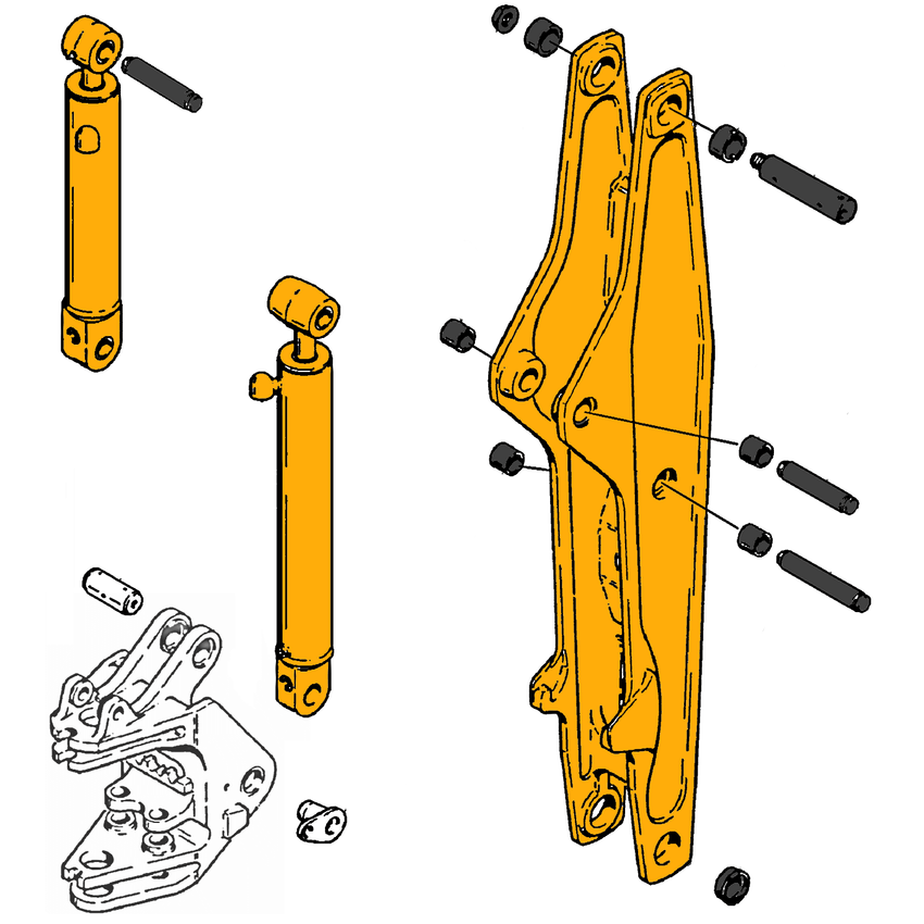 Case 580K Backhoe Boom Parts | HW Part Store