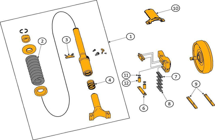 John Deere 850J & 850K Dozer Track Adjuster Parts | HW Part Store