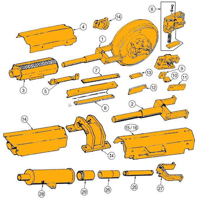 Case 1150C, 1150D, 1150E, 1155D, 1155E Track Adjuster Parts | HW Part Store