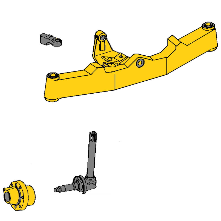 John Deere 300B, 301A, 302, 302A 2WD Front Axle Parts | HW Part Store