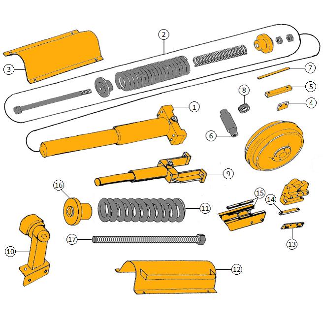 John Deere 455D, 455E, 550, 550B, 555, 555B Track Adjuster Parts | HW Part Store
