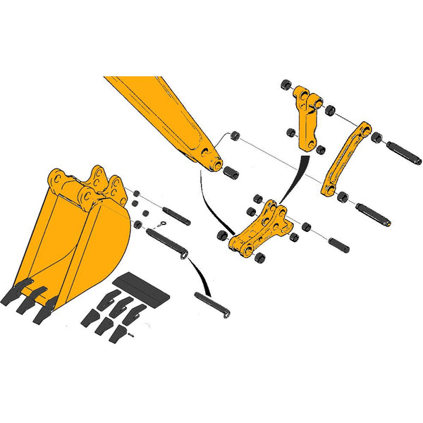 Case 590SL & 590SM Backhoe Bucket Parts | HW Part Store