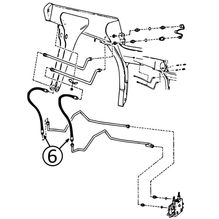 Bobcat 7753 Hose - At Arm Pivot - in Auxiliary Circuitry -