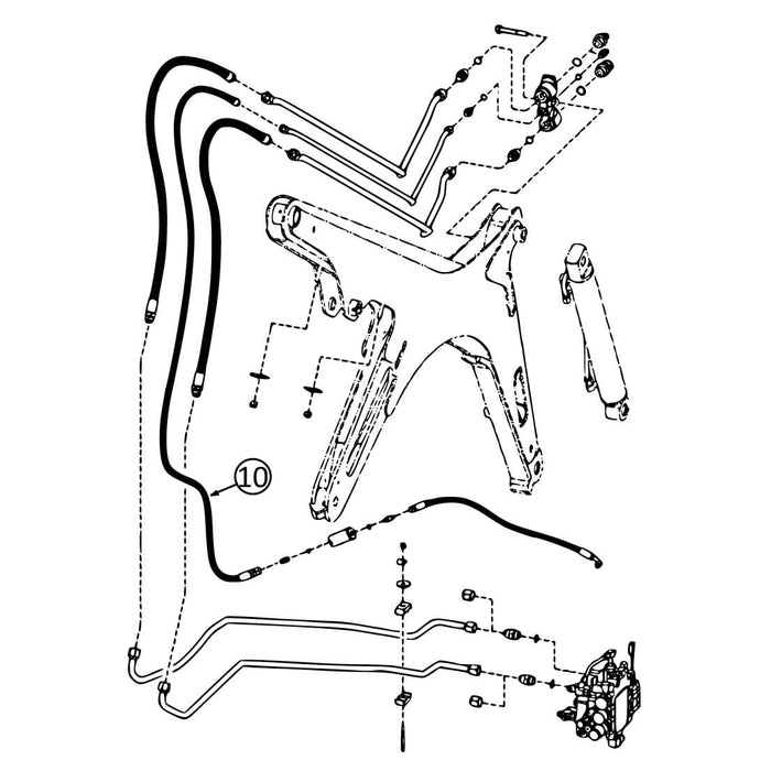 Bobcat 883 Hose - At Pivot - In Auxiliary Circuit - Case Drain -