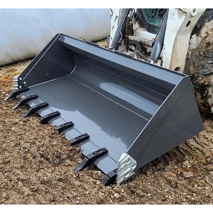 Berlon Low Profile Extended Lip Skid Steer Bucket | HW Part Store