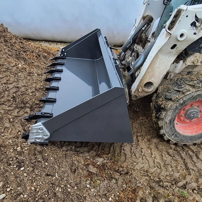 Berlon Low Profile Extended Lip Skid Steer Bucket | HW Part Store