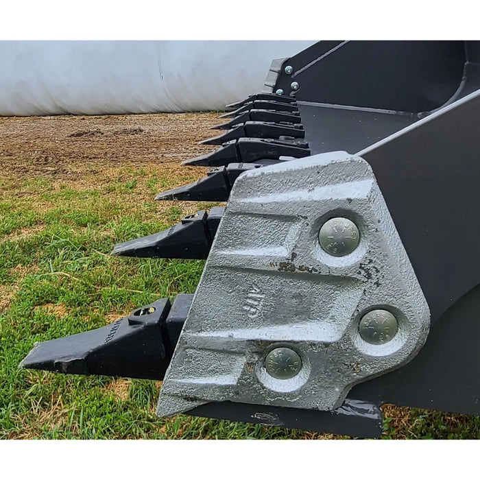 Berlon Low Profile Extended Lip Skid Steer Bucket | HW Part Store