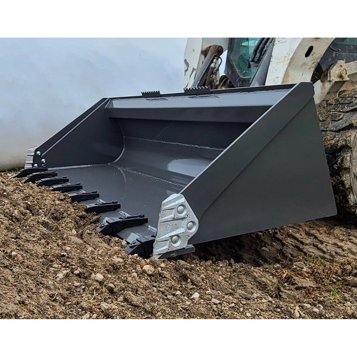 Berlon Low Profile Extended Lip Skid Steer Bucket | HW Part Store