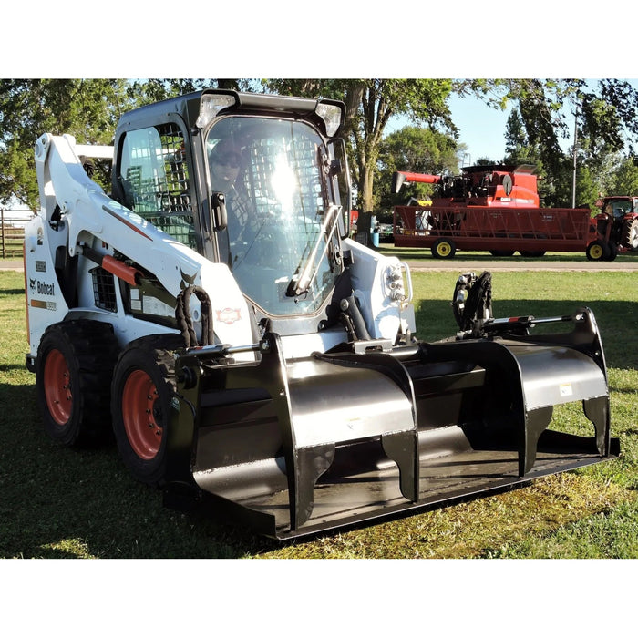 Berlon Extended Lip Heavy Duty Skid Steer Grapple Bucket | HW Part Store