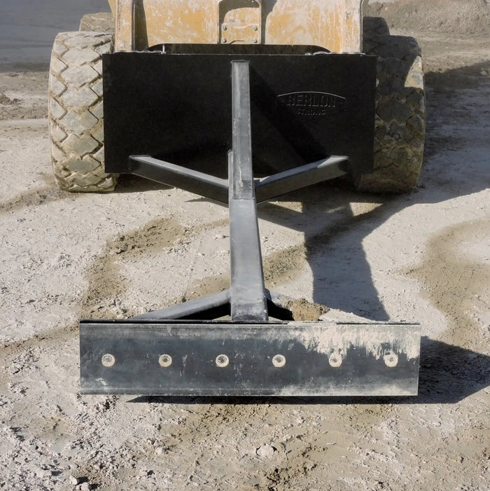 Berlon Material Pusher Skid Steer Attachment | HW Part Store