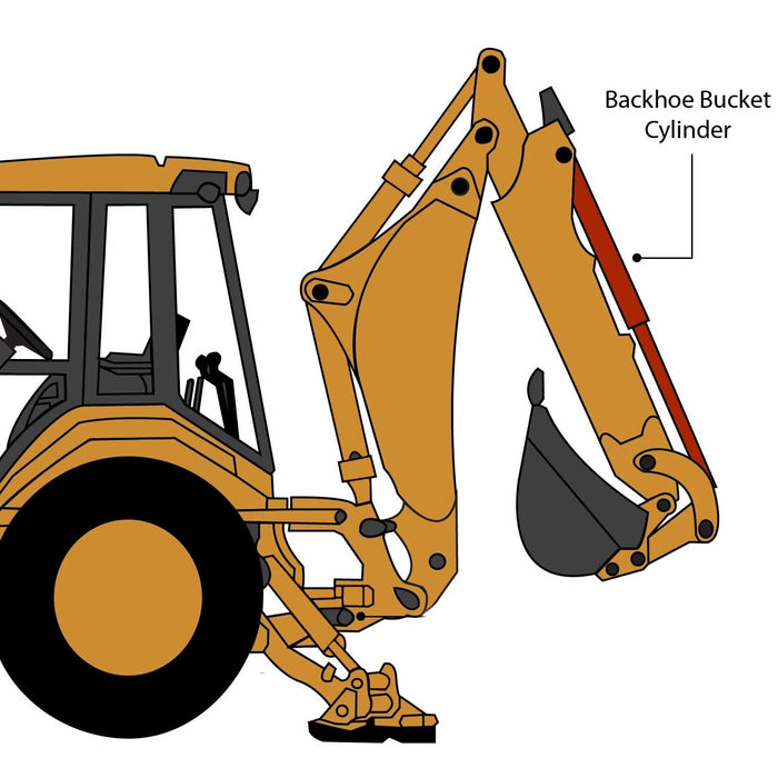 Case 590SLE & 590SLP Backhoe Bucket Cylinder Seal Kit | HW Part Store