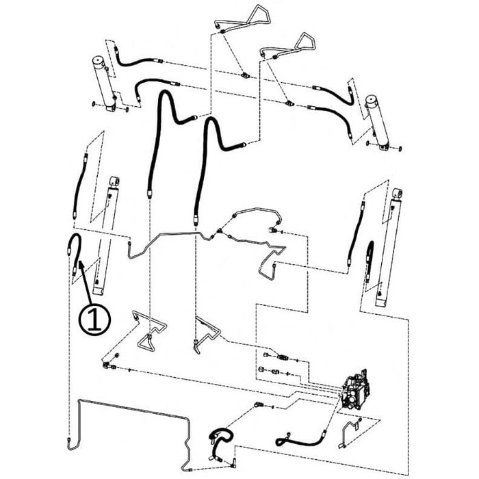 Bobcat S175 & S185 Hose - to L/H Loader Lift Cylinder - Bore End -