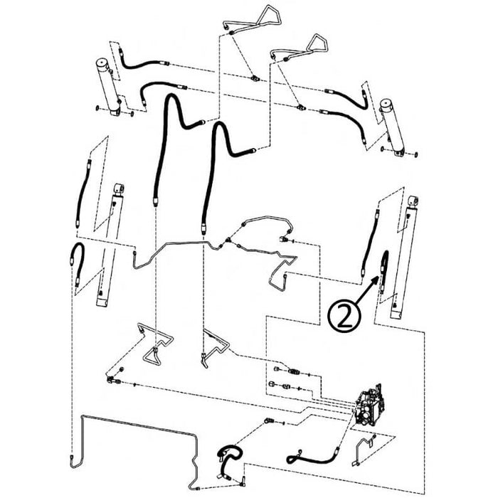 Bobcat S175 & S185 Hose - to R/H Loader Lift Cylinder - Bore End -