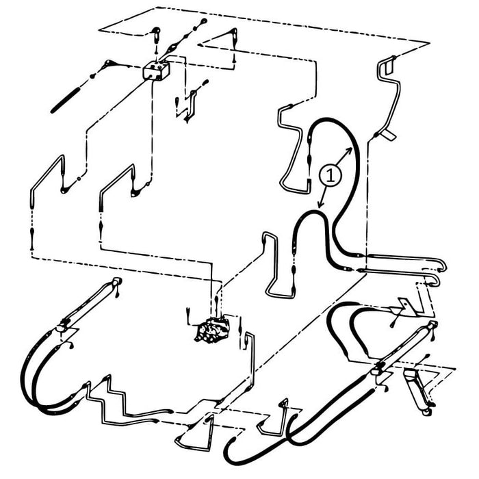 Bobcat 450 & 453 Hose - At Pivot to Tilt Cylinders -