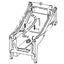 Bobcat 600, 610, & 611 Hose - At Pivot - In Tilt Cylinder Circuit - Bore End -