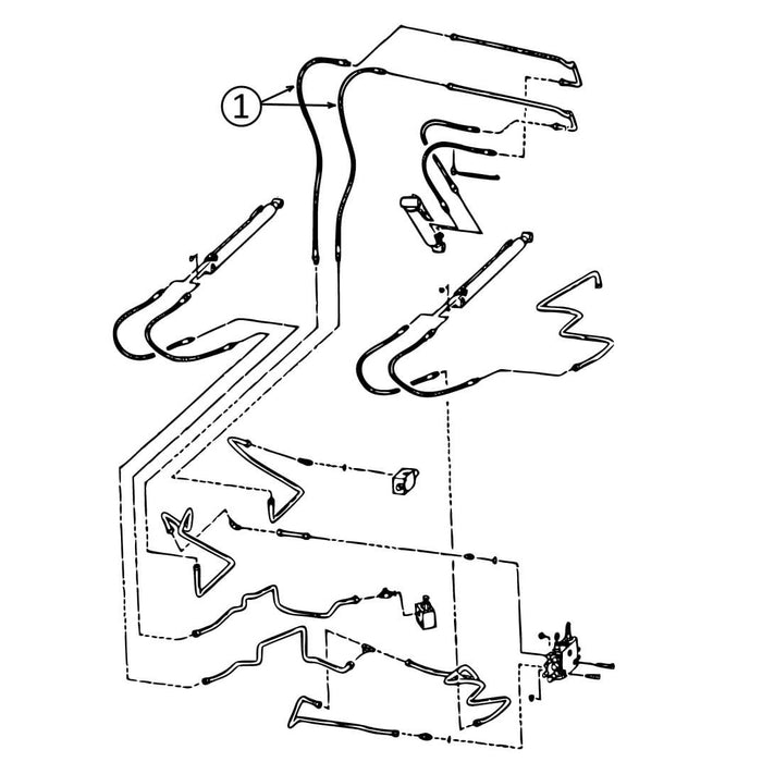 Bobcat 751, 751C, 751F, & 751G Hose - At Pivot to Loader Tilt Cylinder -