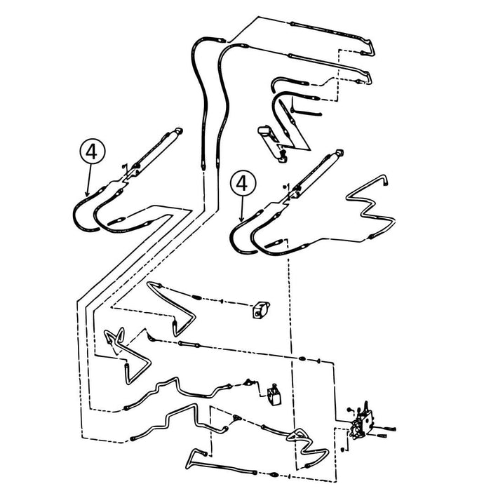 Bobcat 751, 751C, 751F, & 751G Hose - to Loader Lift Cylinders - Rod End -