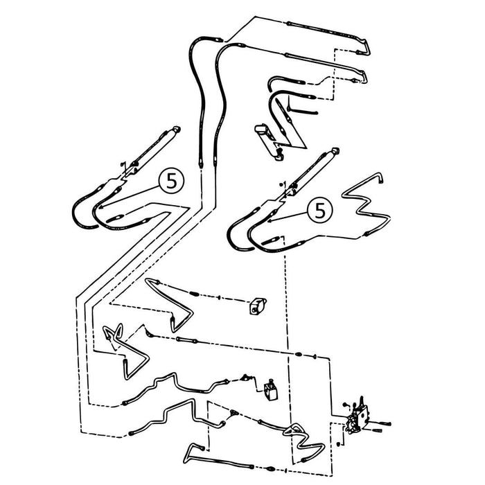 Bobcat 653 Hose - to Loader Lift Cylinders - Bore End -