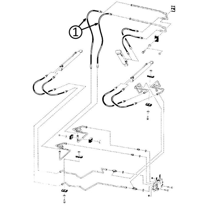 Bobcat 753, 753C, 753F, & 753G Hose - At Pivot to Loader Tilt Cylinder -