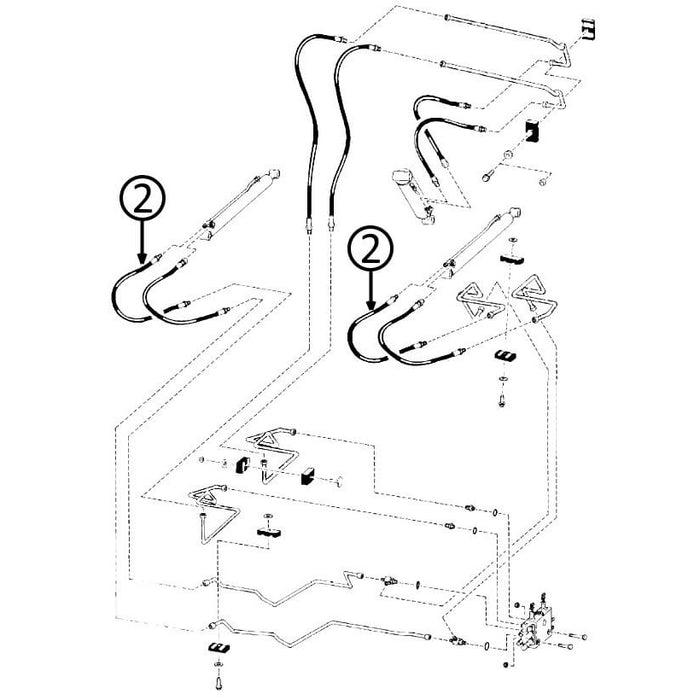 Bobcat 753, 753C, 753F, & 753G Hose - to Loader Lift Cylinders - Rod End -