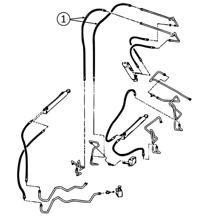 Bobcat 763, 763C, 763F, & 763G Hose - At Pivot to Loader Tilt Cylinder -