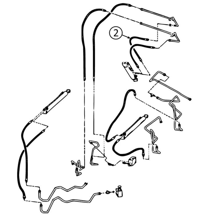 Bobcat 763, 763C, 763F, & 763G Hose - to Loader Bucket Tilt Cylinder - Rod End -