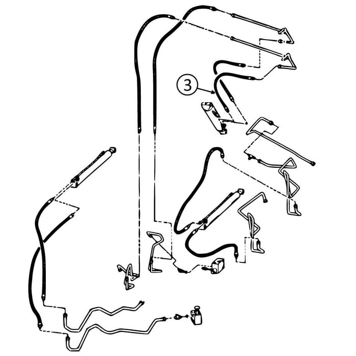 Bobcat 763, 763C, 763F, & 763G Hose - to Loader Bucket Tilt Cylinder - Bore End -