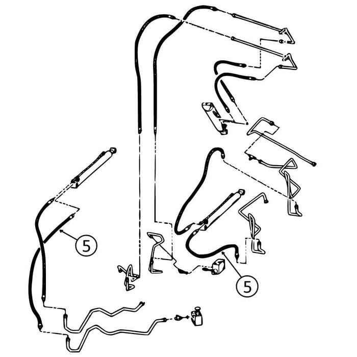 Bobcat 763, 763C, 763F, & 763G Hose - to Loader Lift Cylinders - Bore End - S/N Group 1 -