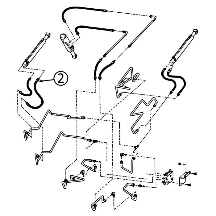 Bobcat 863, 863C, 863F, 863G, & 864 Hose - to L/H Loader Lift Cylinder - Bore End -