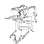 Bobcat 970 Hose - to Loader Lift Cylinders - Rod Ends -