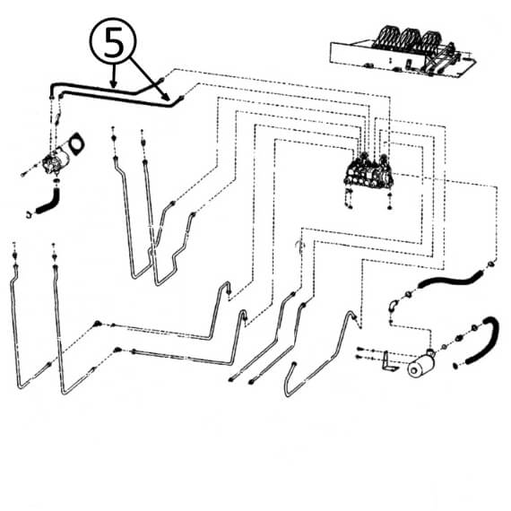 Bobcat 970 Hose - From Pump to Valve -