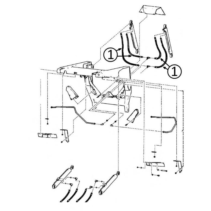 Bobcat 980 Hose - to Loader Bucket Tilt Cylinders -