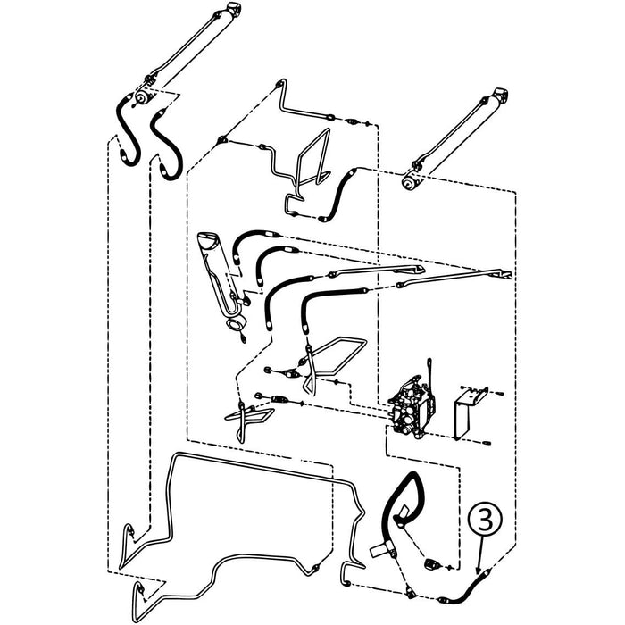 Bobcat A220 Hose - to R/H Loader Lift Cylinder - Bore End -