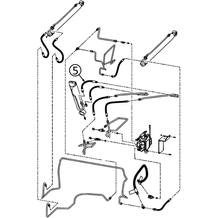 Bobcat A220 Hose - to Loader Bucket Tilt Cylinder - Bore End -