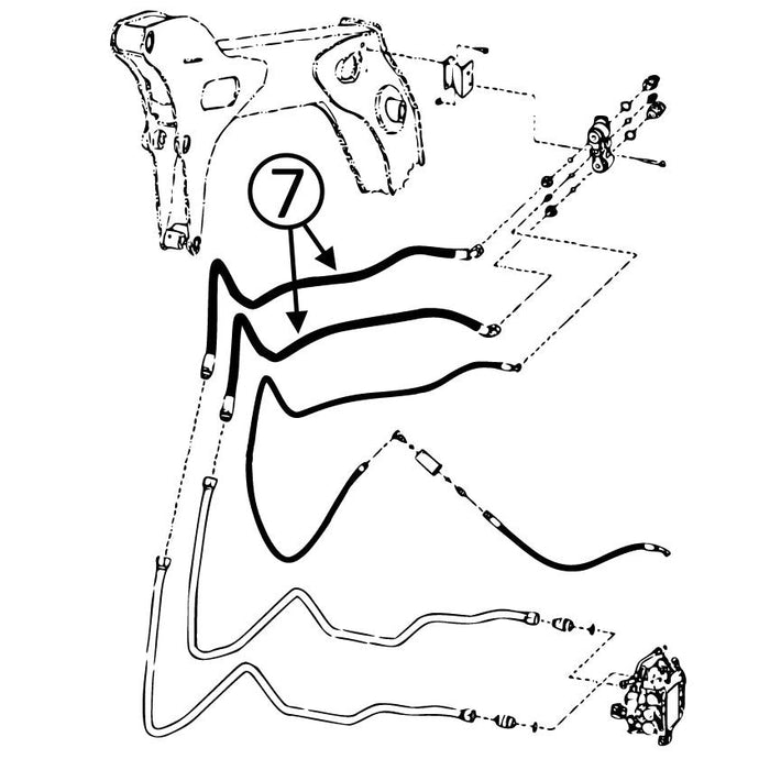Bobcat A300 Hose - Along Lift Arm - in Auxiliary Circuit -