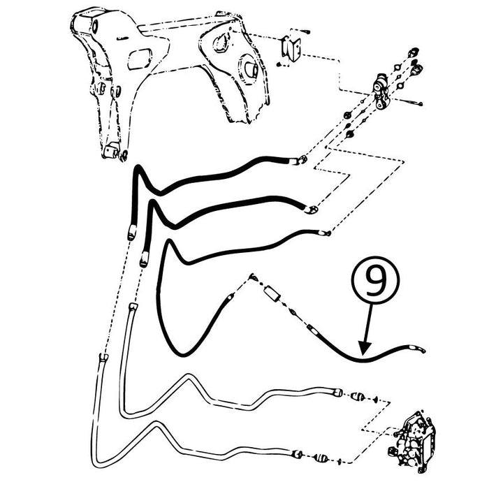 Bobcat S250, S300, & S330 Hose - from Case Drain Filter -