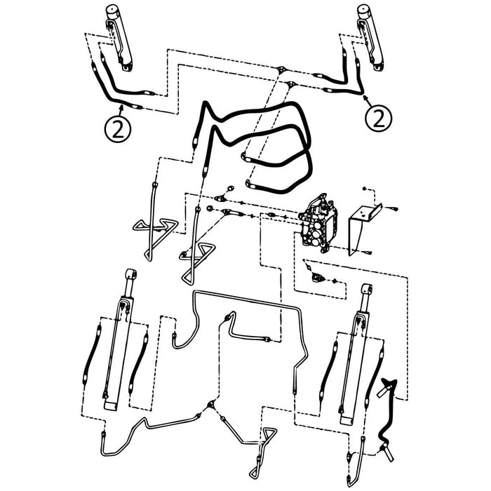 Bobcat A300 Hose - to Loader Bucket Tilt Cylinders - Bore Ends -