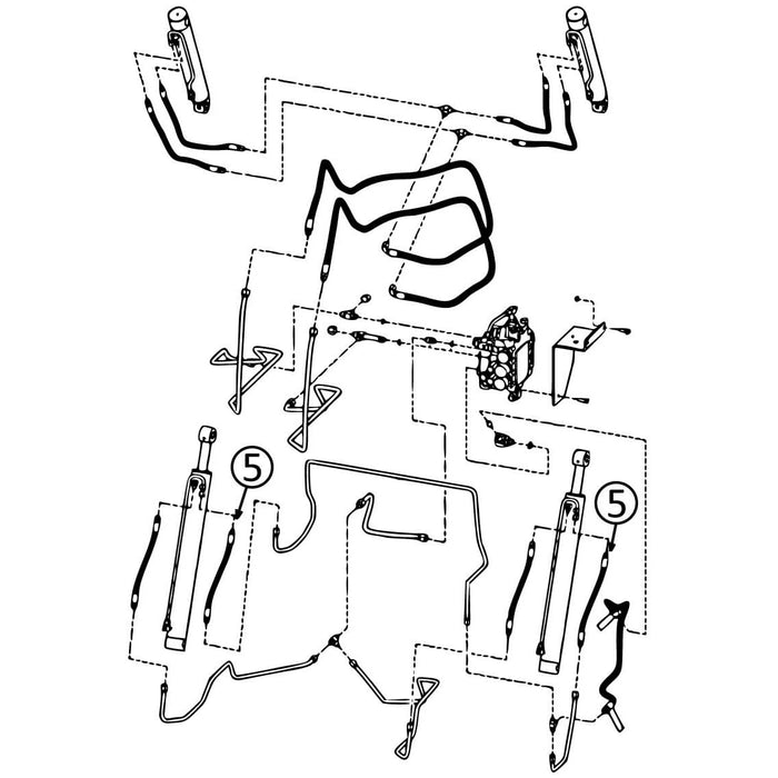 Bobcat A300 Hose - to Loader Lift Cylinders - Bore Ends -