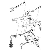 Bobcat S100 Hose - At Arm Pivot - in Auxiliary Circuit - #6 | HW Part Store
