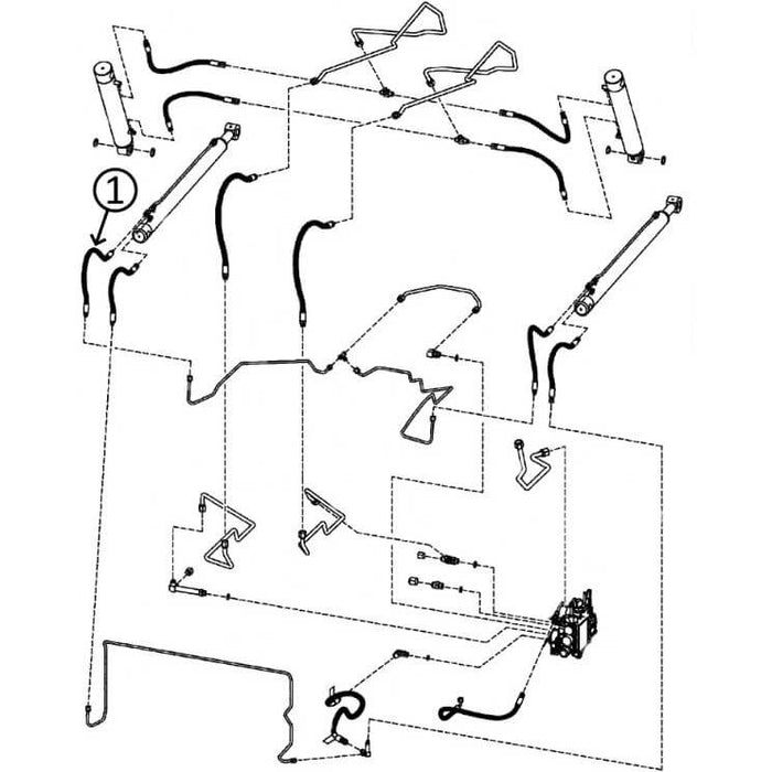 Bobcat S150 & S160 Hose - to L/H Loader Lift Cylinder - Rod End -