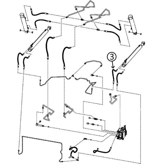 Bobcat S150 & S160 Hose - to R/H Loader Lift Cylinder - Bore End -