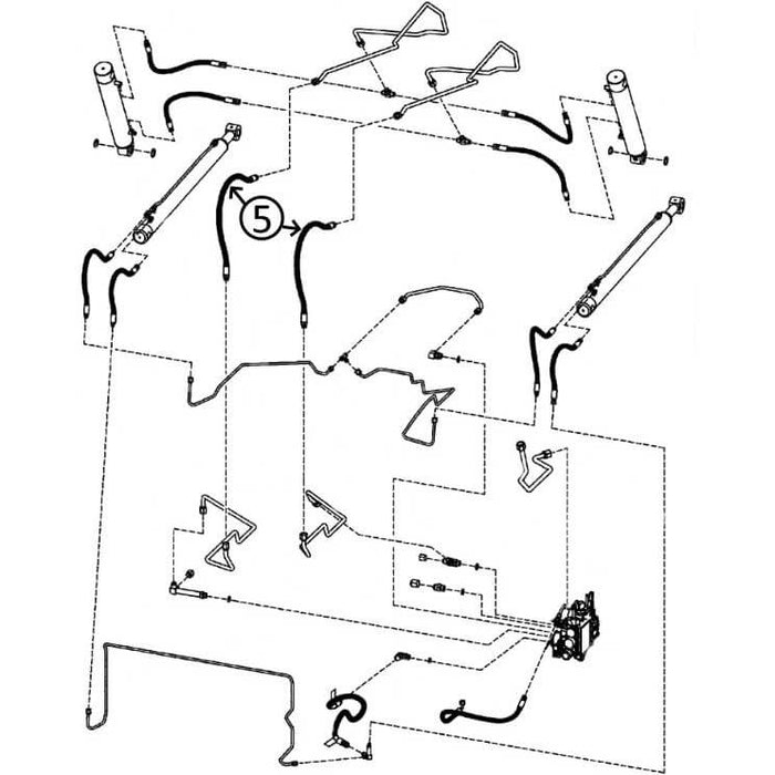 Bobcat S150 & S160 Hose - At Pivot to Loader Tilt Cylinder -