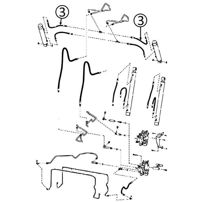 Bobcat S205 Hose - to Loader Tilt Cylinders - Bore Ends -